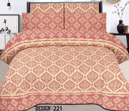 Gul Ahmad 3 PCs Bedsheet Set D-221