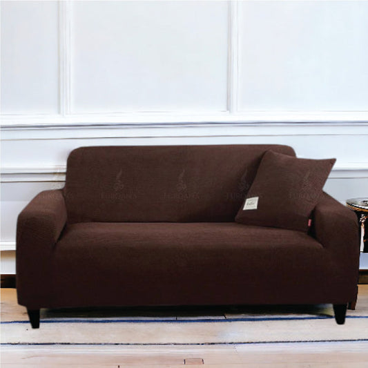 Fitted Micro Mesh Sofa Cover (Brown Color)