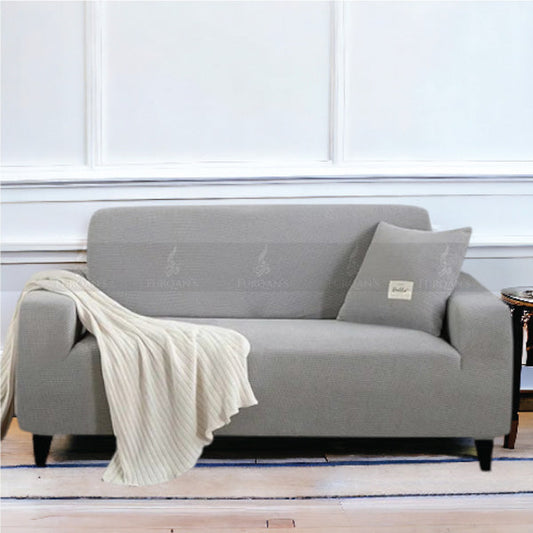 Fitted Micro Mesh Sofa Cover (Light Grey Color)