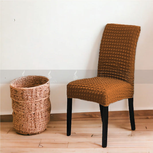 Fitted Style Bubble Stuff Chair Cover (Copper Color)