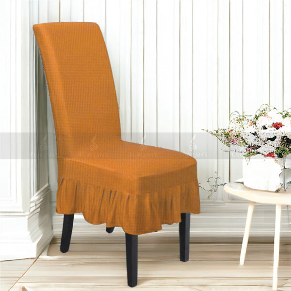 Frill Style Micro Mesh Chair Cover (Copper Color)