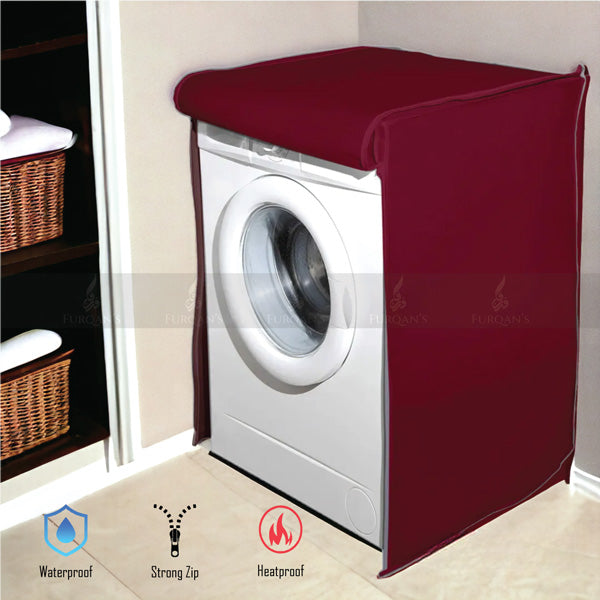 Front Loaded Waterproof Washing Machine Cover (Maroon Color)