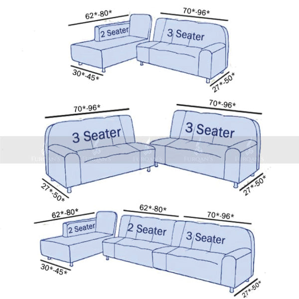 L-Shape Fitted Sofa Cover (Skin Golden Color)