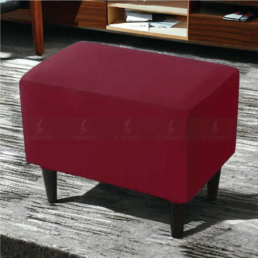 Rectangle Fitted Stool Cover (Maroon Color)