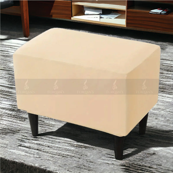 Rectangle Fitted Stool Cover (Skin Golden Color)