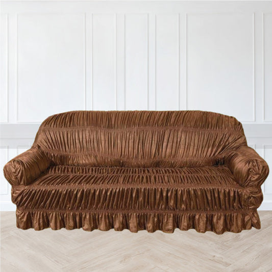 Silk Jersey Sofa Cover (Brown Color)