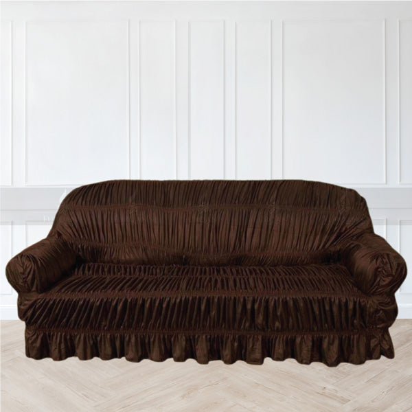 Silk Jersey Sofa Cover (Dark Brown Color)