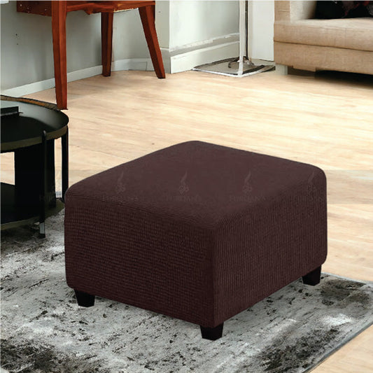 Square Bubble Stuff Fitted Stool Cover (Brown Color)