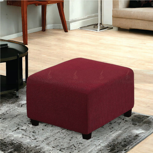 Square Bubble Stuff Fitted Stool Cover (Maroon Color)