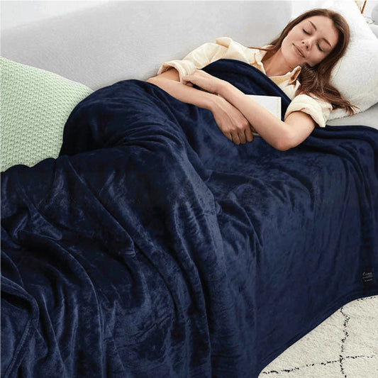 Super Soft AC Fleece Blanket (Blue Color)