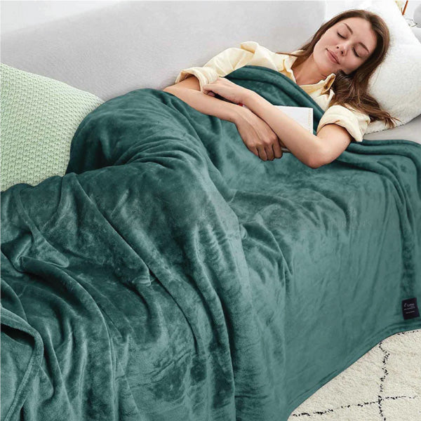 Super Soft AC Fleece Blanket (Teal Emerald Color)