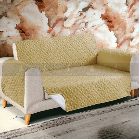 Ultrasonic Quilted Sofa Cover (Skin Golden)