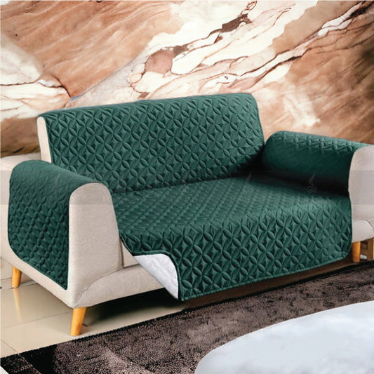 Ultrasonic Quilted Sofa Cover (Green Color)