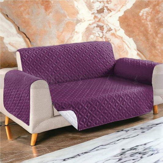 Ultrasonic Quilted Sofa Cover (Purple Color)