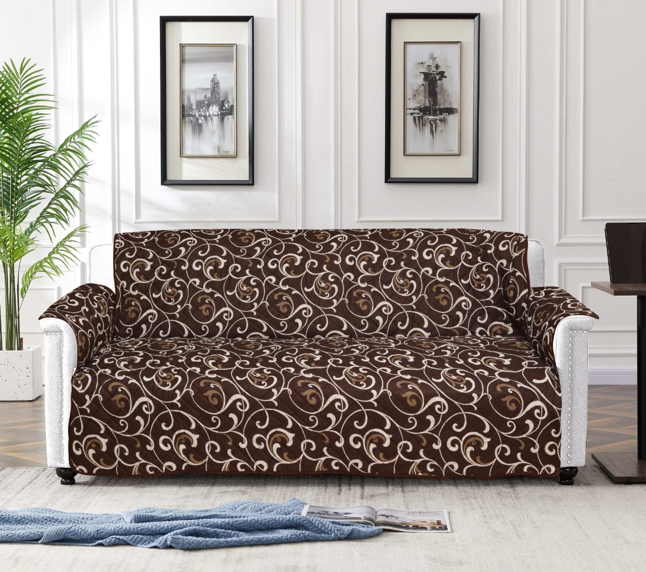 New Printed Quilted Sofa Protector